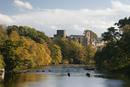 0363 The River Tees and the Mediaeval Barnard Castle, County Durham in Autumn.